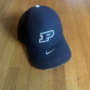 Nike Dri-Fit Legacy 91 Aerobill Black Purdue Boilermakers Strapback Hat
